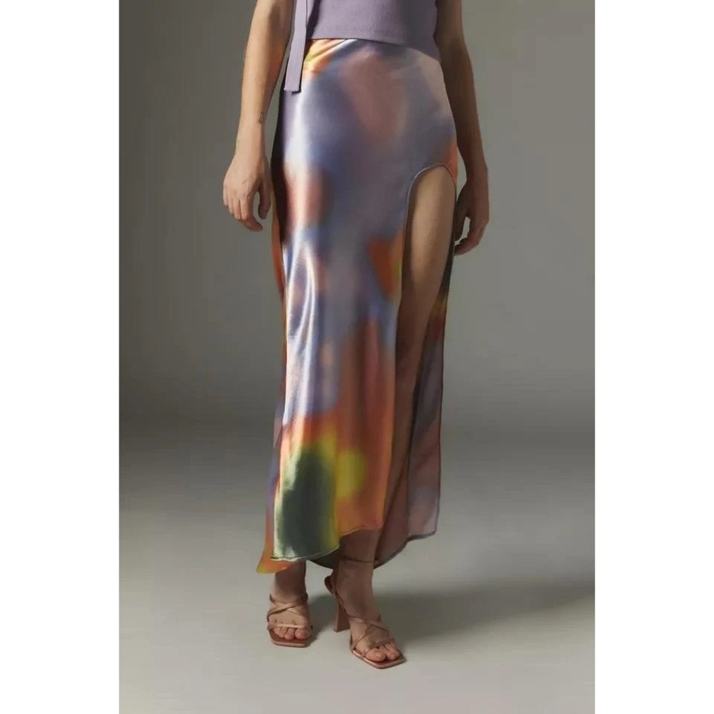 Women's Silence + Noise Norah Satin Slip Maxi Skirt Size M NWT
